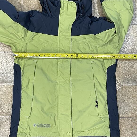 COLUMBIA SPORTSWEAR Waterproof Green/Gray Jacket With Hood Women's Size Small - Picture 6 of 15